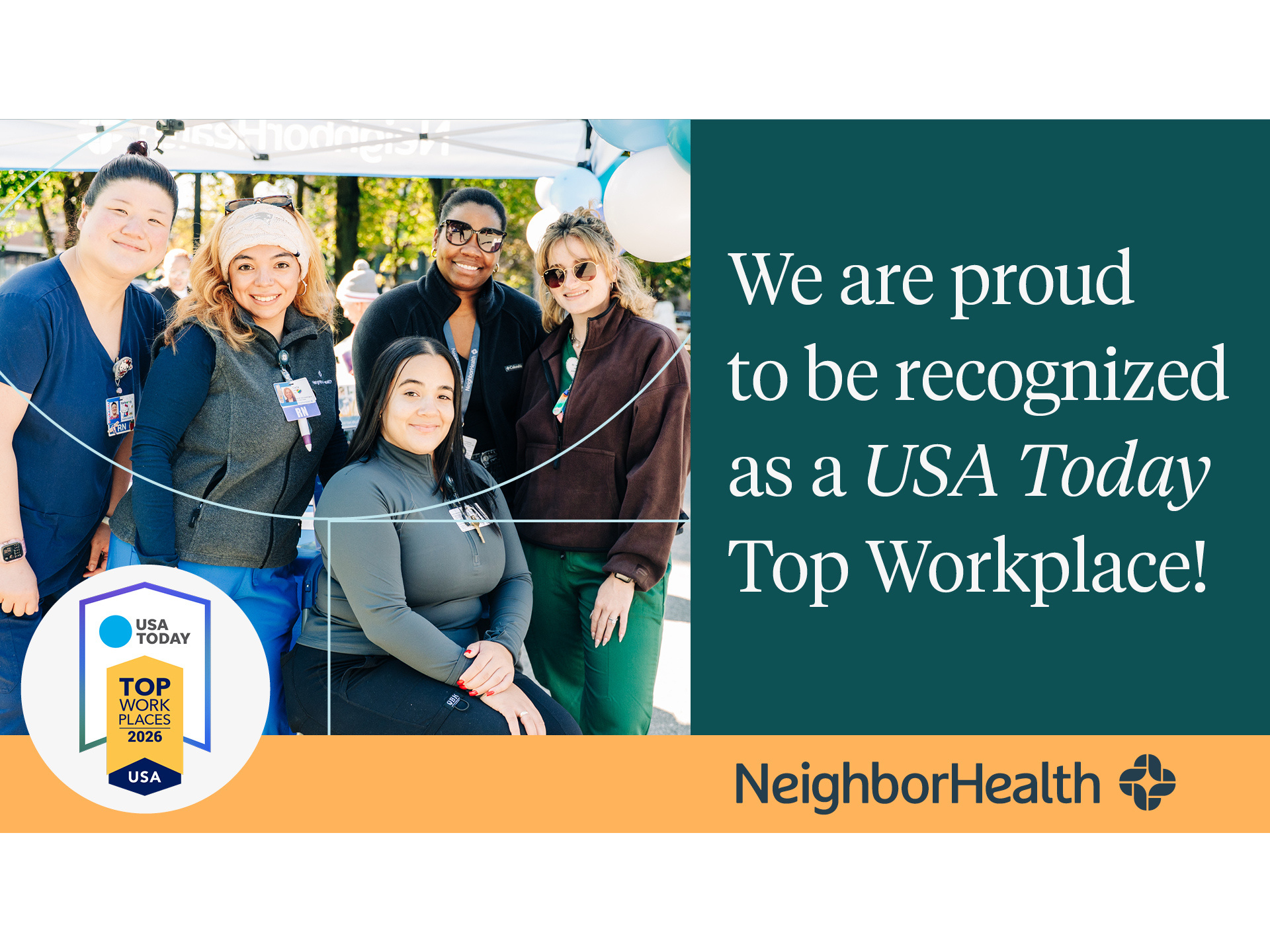 NeighborHealth Recognized as a 2026 USA TODAY Top Workplace ...